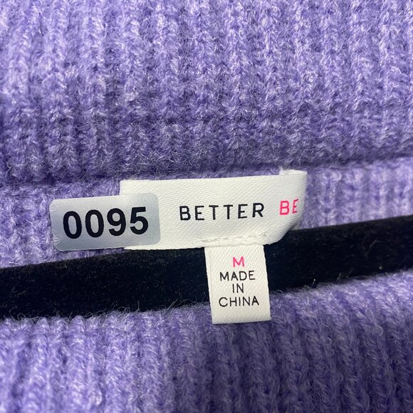 Womens Cowl-Neck Tunic Sweater Light Purple Size M - Picture 2 of 3